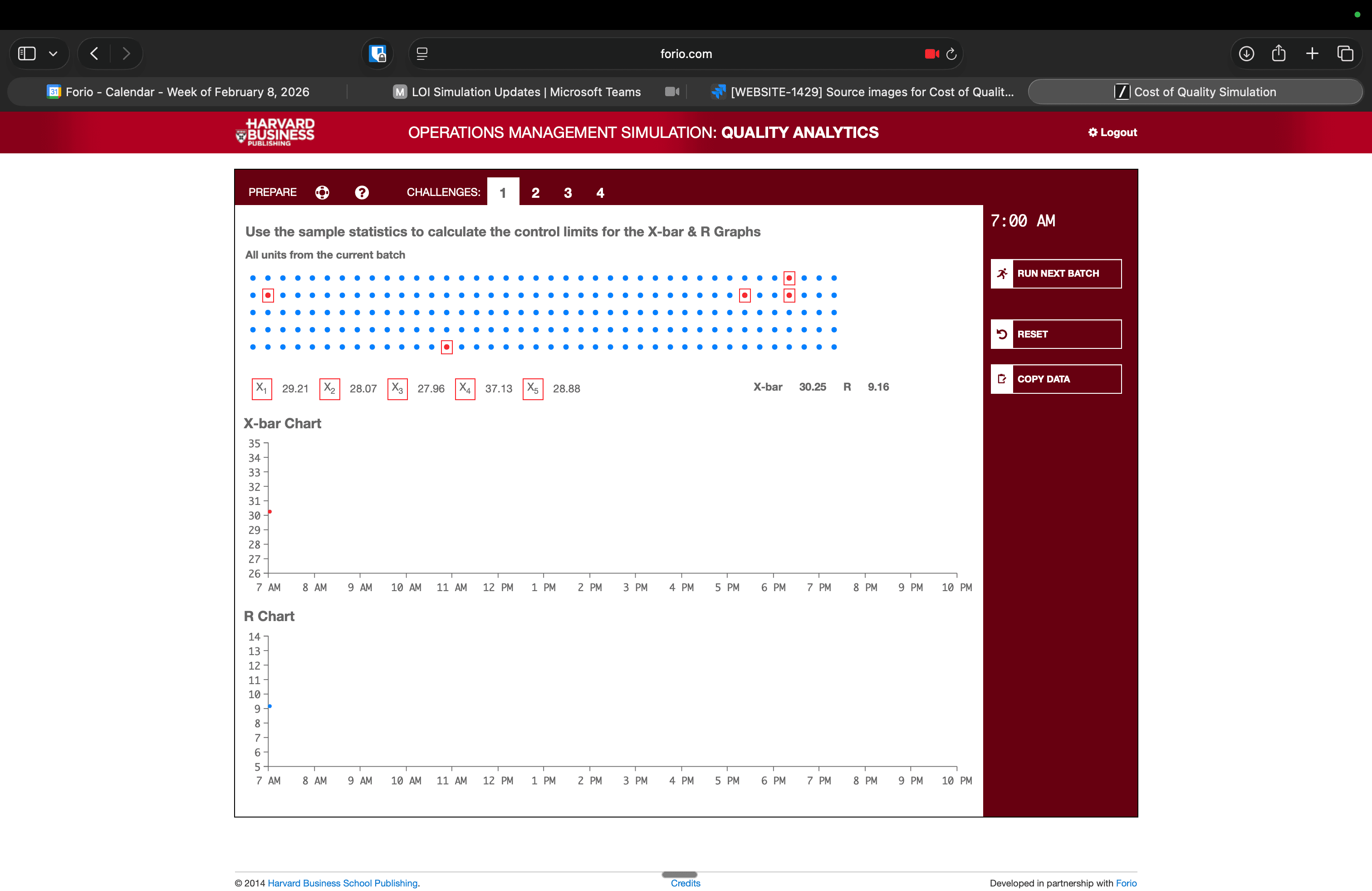 Quality Analytics Simulation