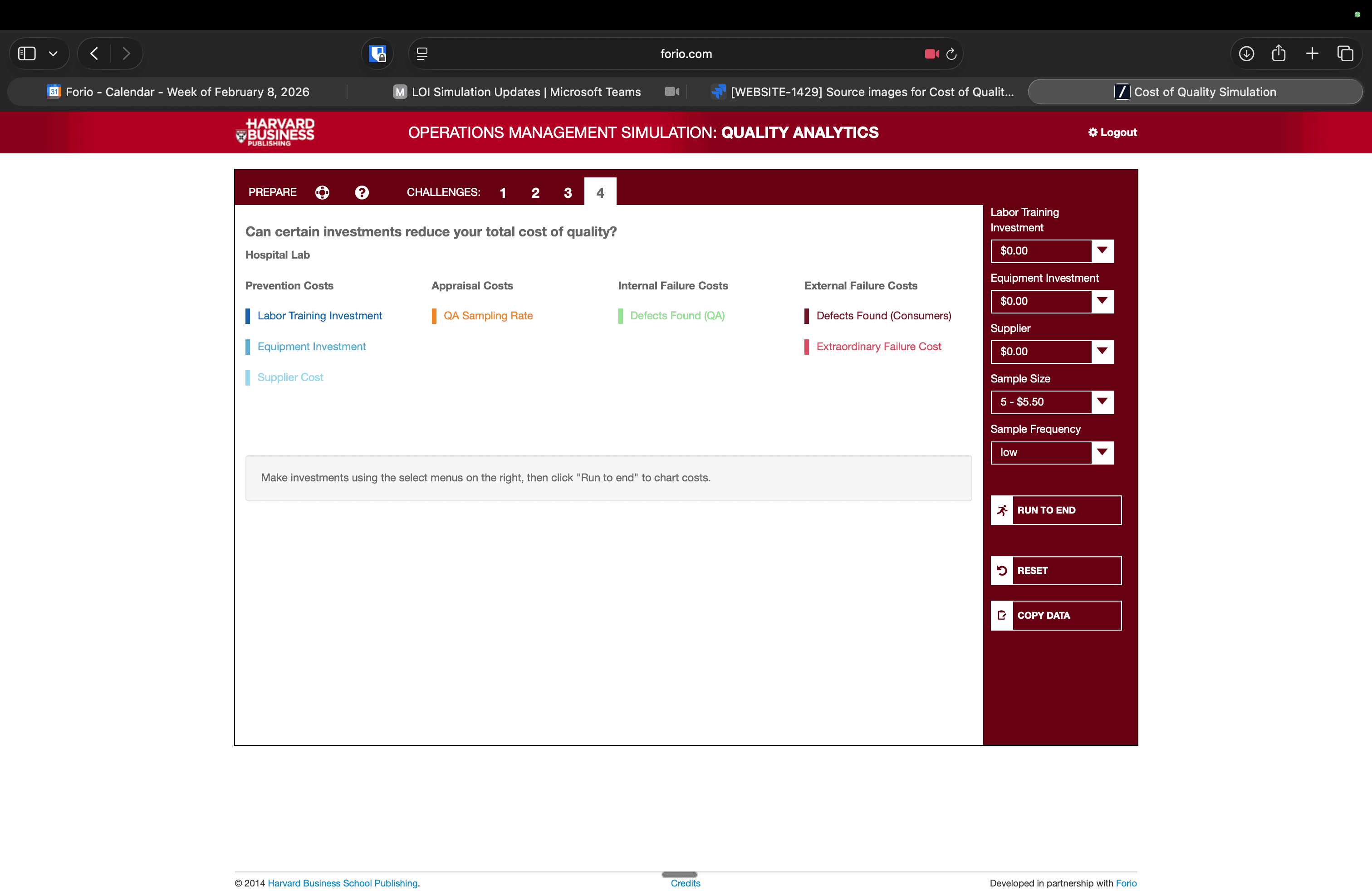 Quality Analytics Simulation
