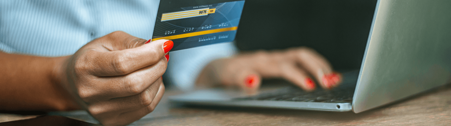 person entering credit card