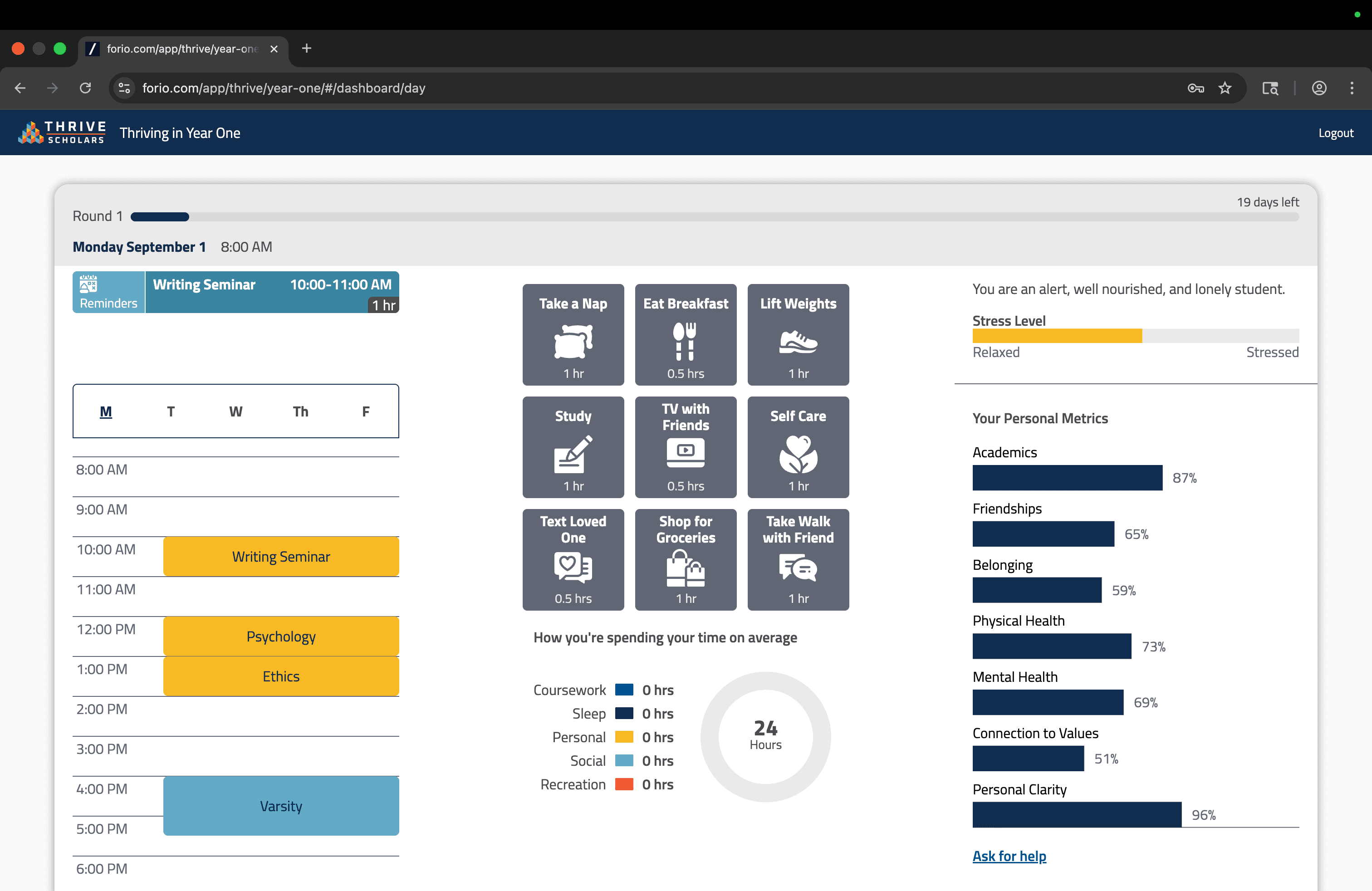 Thriving in Year One