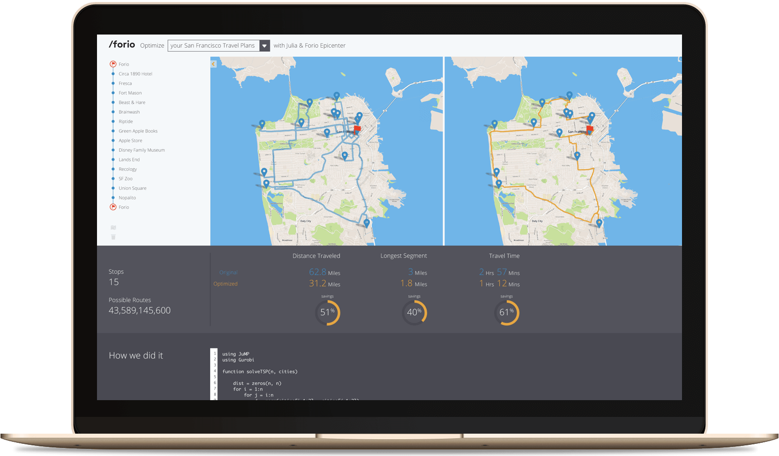 The Route Optimizer by Forio